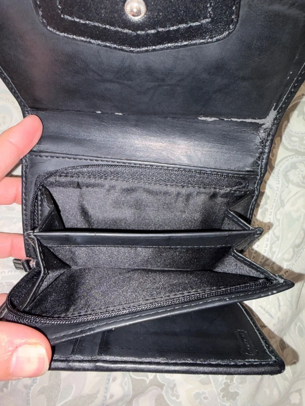 Coach Black Signature Fold Wallet - Picture 6 of 10
